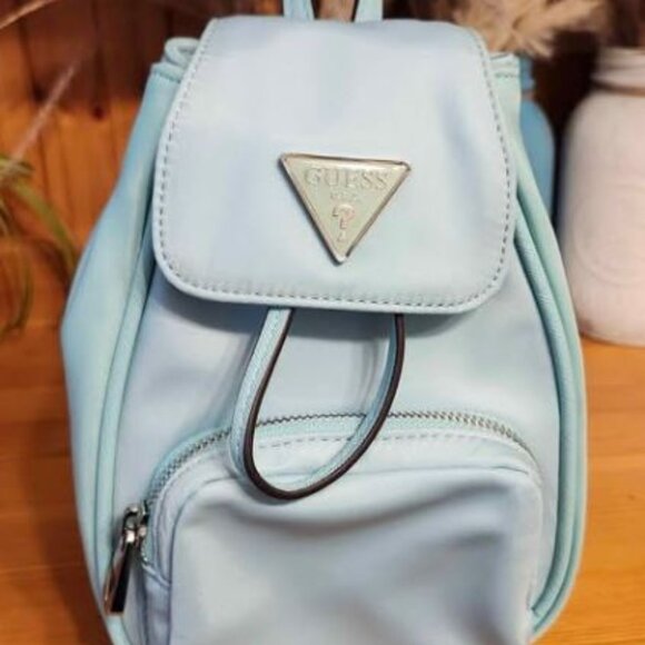 BRAND NEW GUESS small backpack Teal - Picture 1 of 3